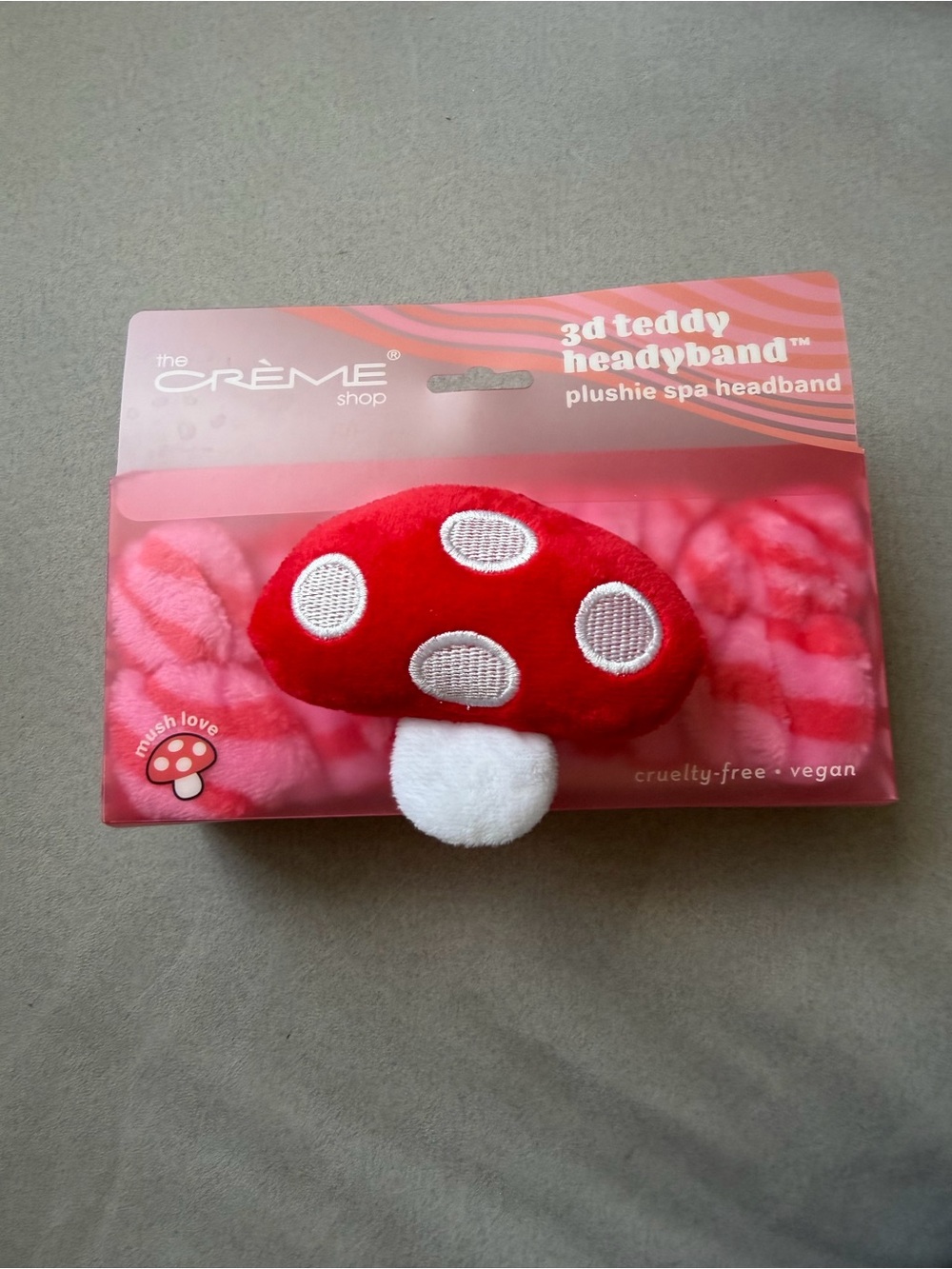 The Crème Shop 3d Teddy Mushroom Headband - Red & White